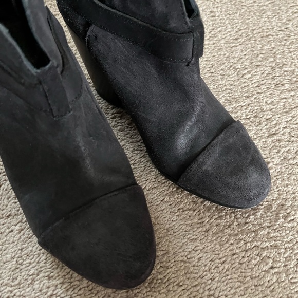Rag & bone suede Harrow black ankle booties 38 - Picture 6 of 7